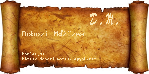 Dobozi Mózes névjegykártya