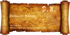 Dobozi Mózes névjegykártya